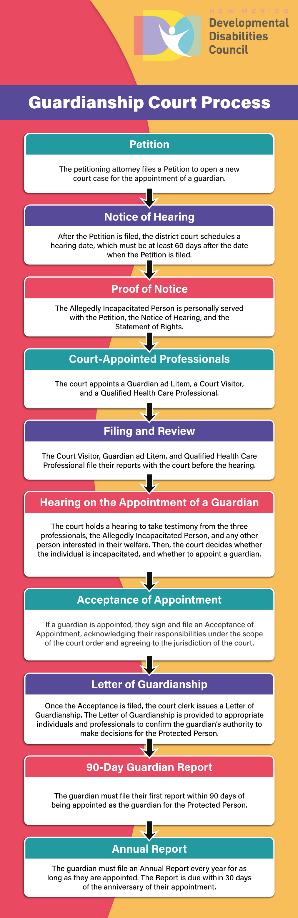 Guardianship Court Process Infographic